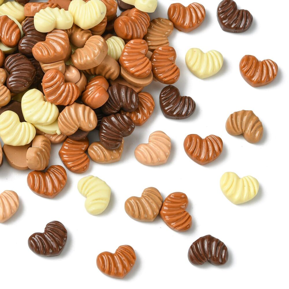 9399 100pcs Random Heart Cookie Resin Cabochons Dessert Food Embellishments